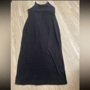 James Perse Black Midi Dress